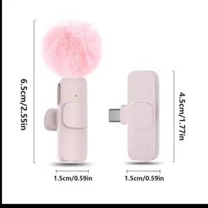 Professional Wireless Lavalier Microphone, USB Rechargeable Wireless Microphone, Plug-Play Lapel Mic for Video Recording, Teaching, Interviews, Podcast