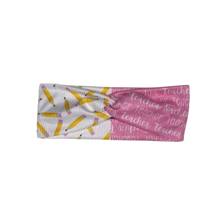 Two Tone Teacher Headband - Light Pink viral headbands girl