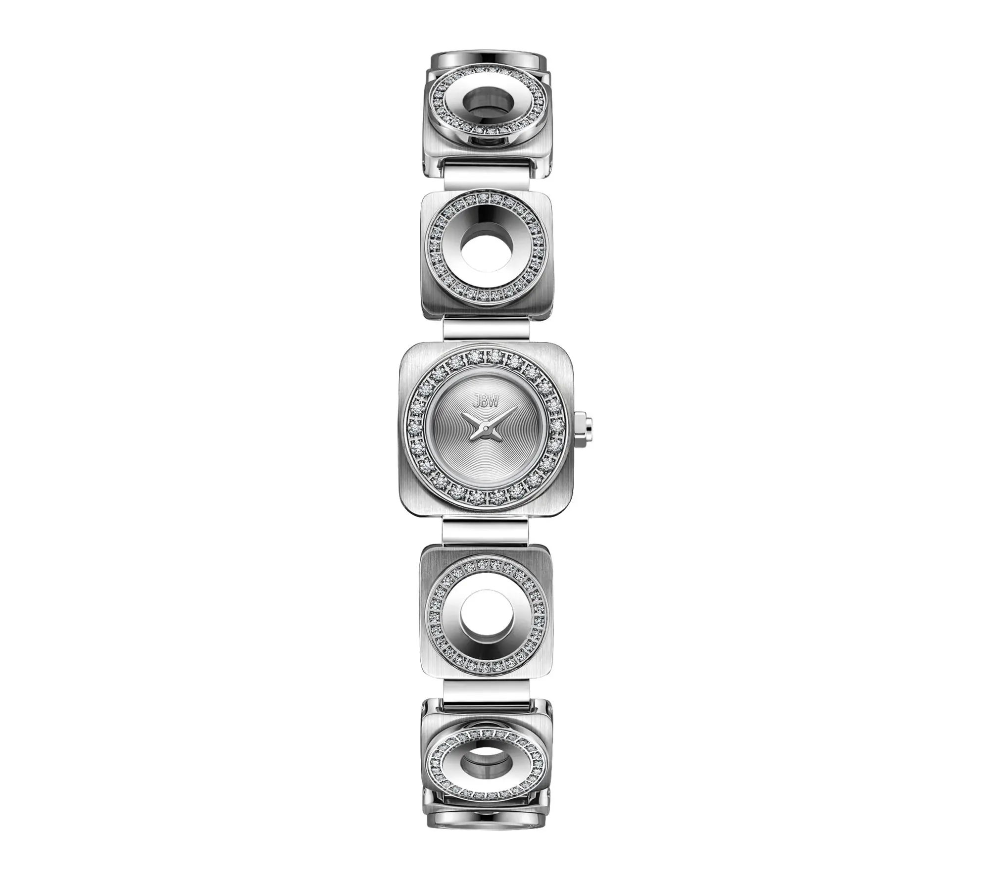 JBW Women's Petite Chasm Stainless Crystal Open Link Watch