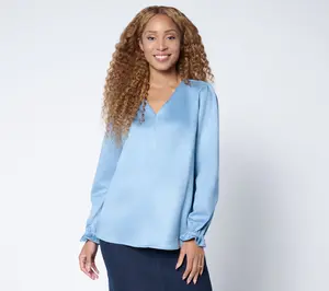 Belle Boho by Kim Gravel PerSuede Me Western Chic V Neck Top