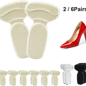 2 / 6Pairs Heel Pads for Shoes, Anti-Slip Heel Liners Soft Cushion Heel Protector Pads, Heel Grips Inserts for Loose Shoes, Shoe Filler for Too Big Shoes Women Men, Stop Heel Slip, Blister