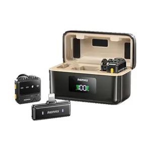 2.0 Upgraded Spring Glow Up！Wireless Lavalier Microphone for iPhone iPad Android With Charging Case Audio Smartphone Audio Smartphone