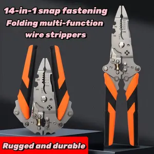 14-in-1 Wire Stripper Pliers Heavy-Duty Stainless Steel Folding Snap-On Design Multi-Functional Electrical Tool for Electricians & DIY Projects Ergonomic Grip Chrome Vanadium Steel symmetry  tool Adjustable Diamond Grit Pipe Cutter Life-Sized Gogeta Resin