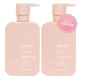 HAIRCARE Repair Shampoo and Conditioner Set 12oz for Dry to Damaged Hair, Made with Keratin, Coconut Oil, Shea Butter and Vitamin E Carbon Hydrating