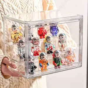 1pc, Action Figure Storage Box, Collectible Figures, Collectible Figurine, Blind Box, Doll Organizer, Doll Acrylic Display Box, Transparent Storage Box, Assembly Toy Storage Display Case, Christmas Valentine's Day New Year, Decor, Acrylic display box