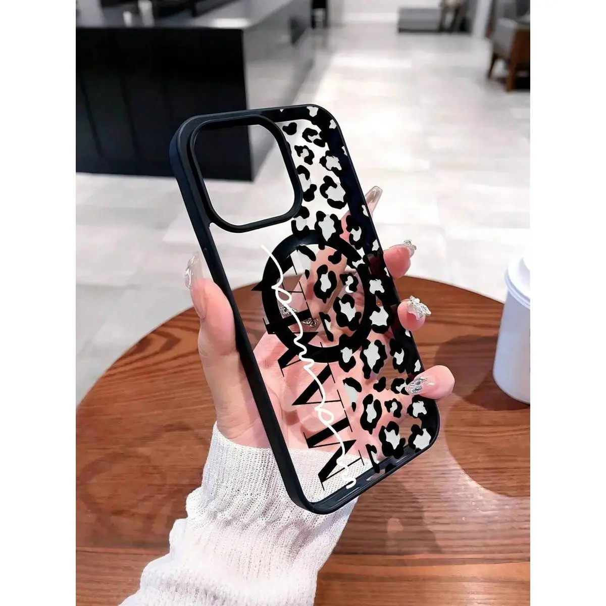 For Mother's day gift.Leopard Print MAMA Pattern Clear Phone Case For IPhone 17/16/15/14/13/12/11/Air/ProMax/Pro/Plus,For Samsung Galaxy S25/S24/S23/S22/FE/Ultra, Acrylic+TPU Cover Y2K Matching Shockproof Fundas Para Cover De Creative