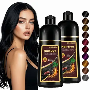 3 in1 hair dye shampoo 500ml, natural plant pigments, no damage to scalp, no side effects, quickly covers white hair, suitable for both men and women，Perfect Gray Coverage，Salon Results at Home