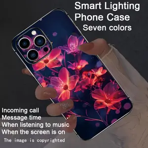 Luminous Bouquet Colorful Smart Sound-Activated Light-Up Phone Case for iPhone 17/16 Pro Max/15 Pro/14 Plus/13/12 - Luminous Technology, Elegant Daytime Design, Enhanced Nighttime Visibility