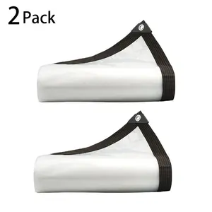 2-Pack 6.6×9.8FT Waterproof Tarpaulin Multipurpose Outdoor Protective Cover for Patio Furniture Garden Lawn Camping Equipment Heavy Duty Tarp with Weather Resistant Design