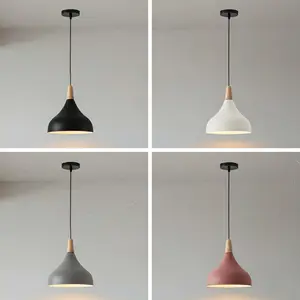 Modern Nordic Pendant Light, Height Adjustable E27 Socket, Macaron Style Ceiling Lamp for Living Room, Bedroom, Dining Room, Kids' Room, Home Lighting, Decorative Lighting