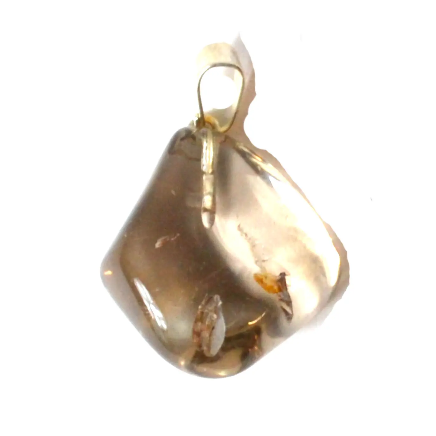 Citrine Tumbled Stone Pendant — Crystal Necklace for Abundance