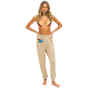 LOGO STITCH SWEATPANTS - SAND