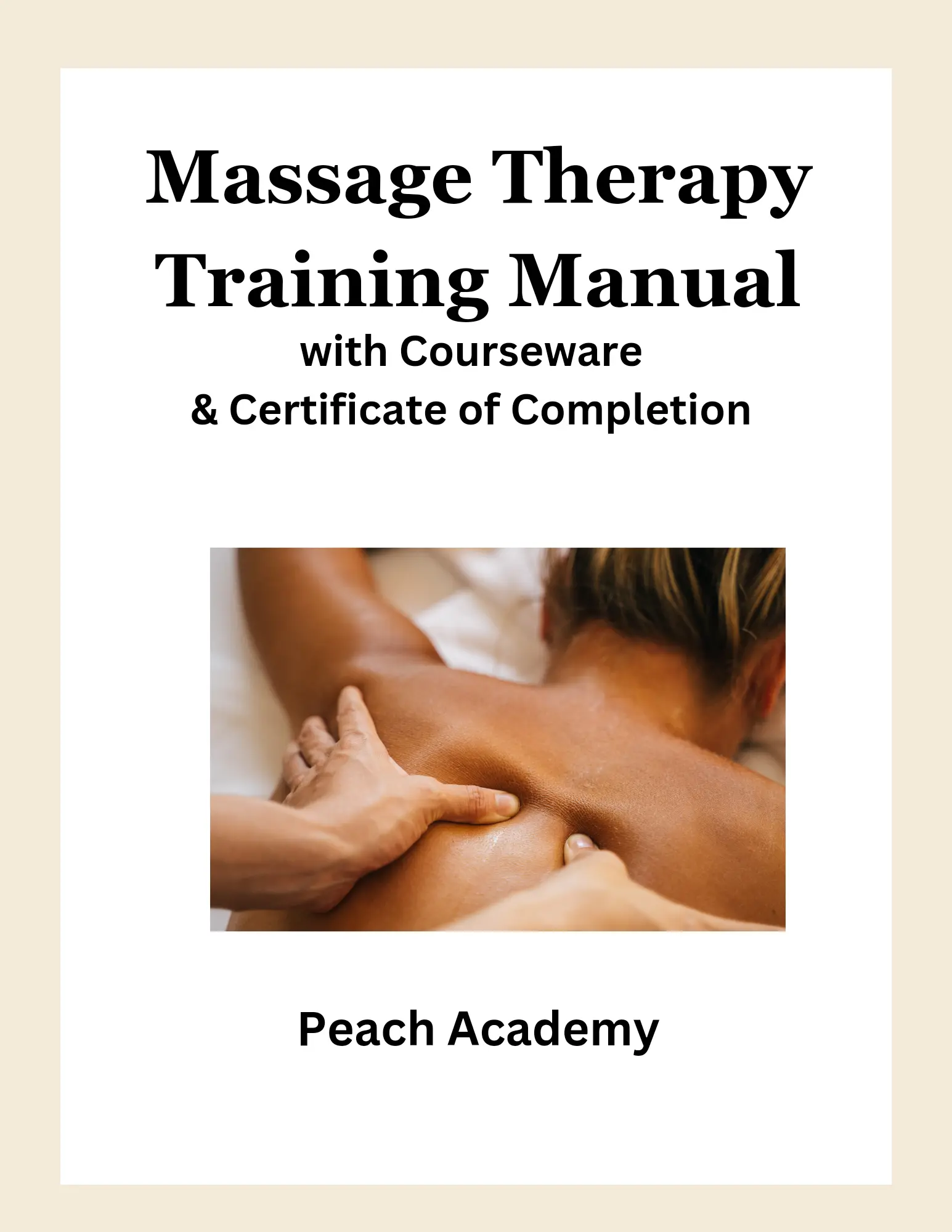 Massage Therapy Training Manual