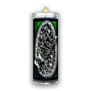 Pyrite Candle for Wealth, Attraction, Manifestation, Protection & Energy Cleansing | Enhances Vitality & Focus | Boosts Willpower | Stability & Security