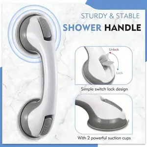 Bathroom safety handrails with suction cups, shower handles, handrail supports, toilet safety handles, Home