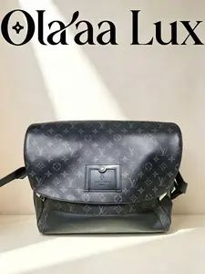 Pre-owned Louis Vuitton LV Black Monogram Eclipse Messenger Bag