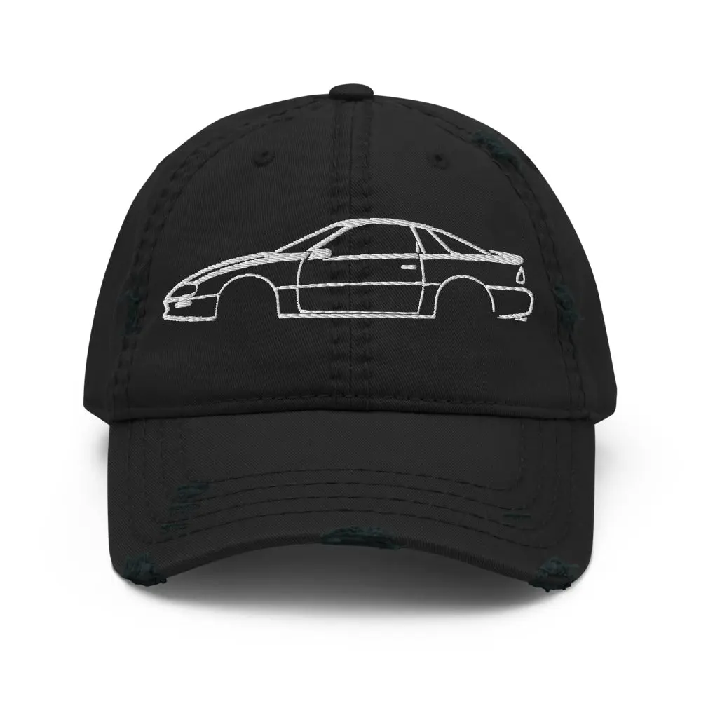 1980s Fourth Gen Chevy Camaro Outline Distressed Dad Hat
