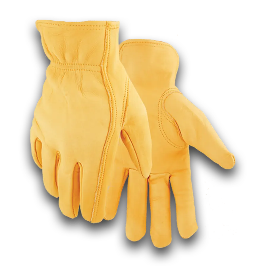 Golden Stag 811 Men's Deer Skin Safety Work Gloves - Safety Gear, Thin Grip, Mobile Fit, Greater Mobility, Flexible, Durable, Enhanced Dexterity, Shirred Cuff, Keystone Thumb for Home Improvement Use, Carpentry, Hand Protection