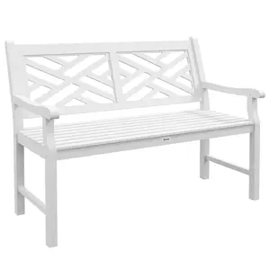 Patio Bench 2 Seat Loveseat For Lawn Or Deck Supports 550 Lbs Slatted Seat Drains Rain Easy Clean Assembly Required