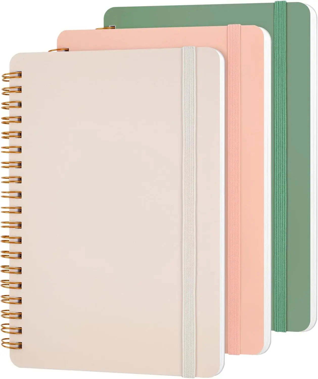 3 PCS Small Spiral Notebook 5x7, Notebooks for Note Taking, Morandi Spiral Journal Notebook, Work Notebook Small Notebooks 5x7 with Strap, Cute Notebooks for Women 70 Sheets/Note Books