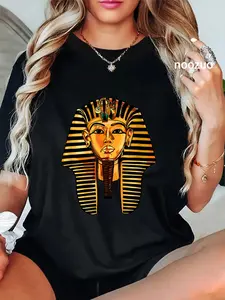 100% Cotton King Pharaoh Tutankhamun King Tut Pharaoh Ancient Egyptian T-Shirt