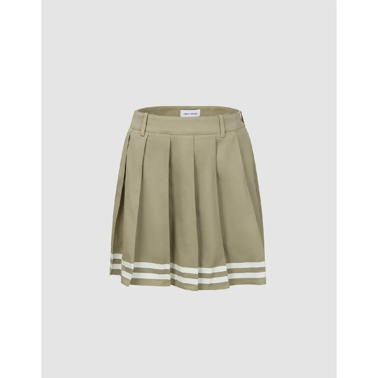 URBAN REVIVO 2026 Women's Cotton A-Line Pleated Mini Pantskirt - Casual Sporty Skort, Athleisure Pantskirts, Tennis Skirt, Regular Fit, Medium Thickness
