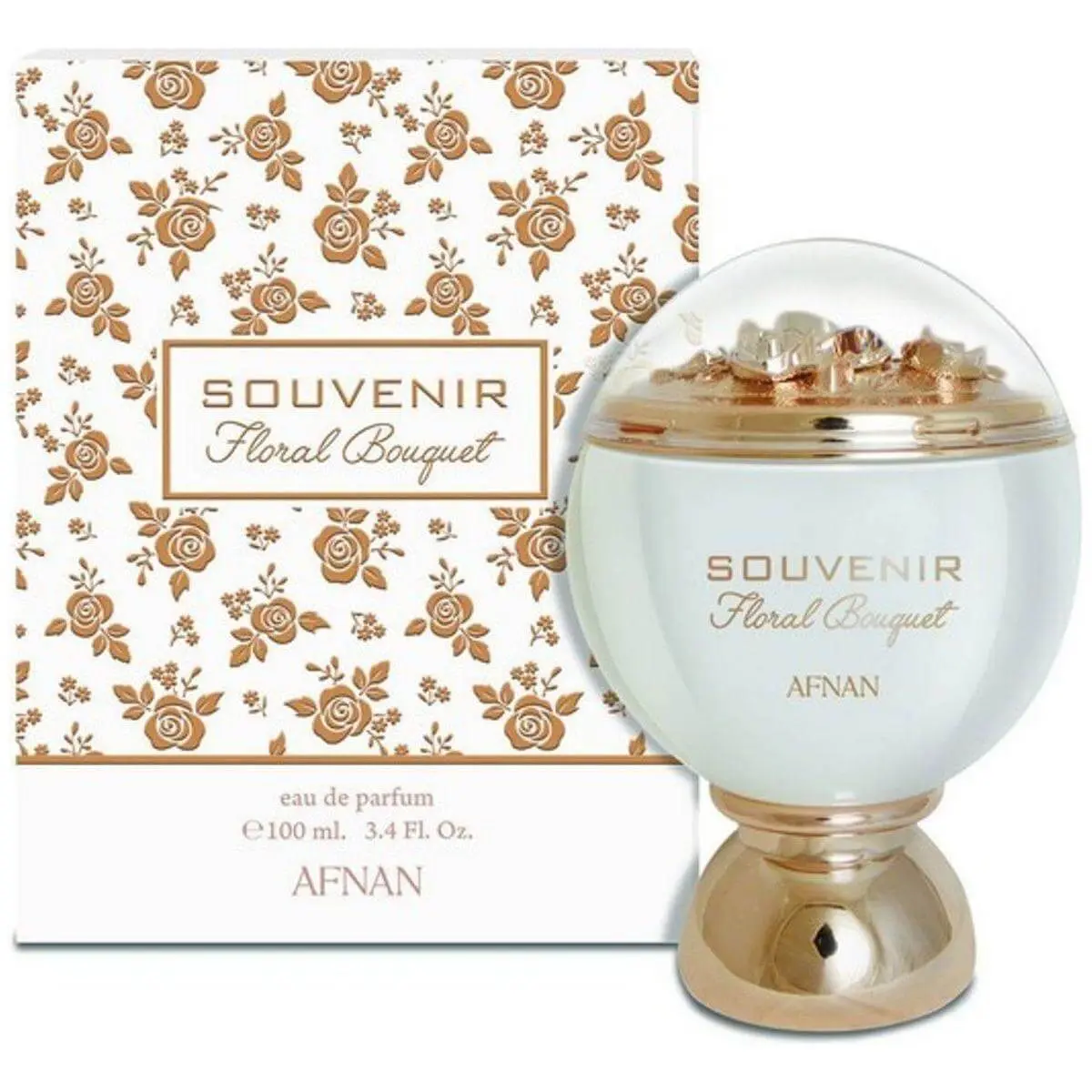 Afnan Souvenir Floral Bouquet EDP, Unforgettable Fresh Fruity Scent with Rhubarb & Lychee, 10ml Unisex Fragrance, Mini Toiletries for Purse, Exuberant, All Occasions, Peace And Pleasure, Mini Bottle