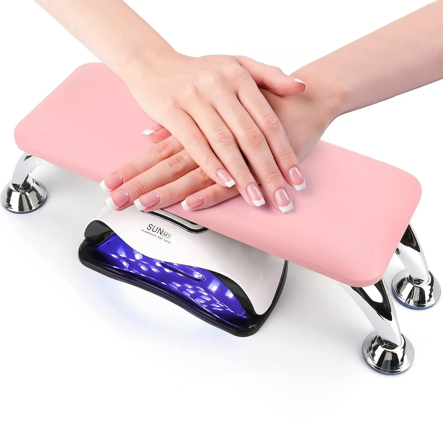 Universal Nail Art Manicure Hand Cushion Set, Ultra-Fine Microfiber Leather Material, Ergonomic Adjustable Support Stand, Non-Slip Durable Removable Design, Nail Care