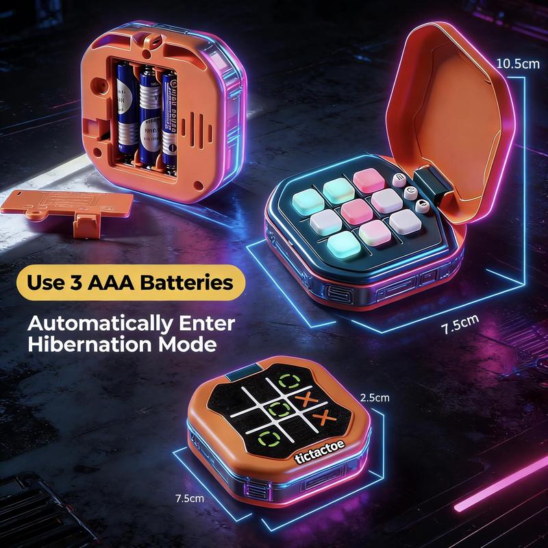 9-in-1 Electronic Tic Tac Toe Game | Portable & Durable with Lanyard | Creative Educational Toy for Kids & Adults, Perfect Gift for Family Fun! valentines gifts for gf