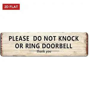 Generic Please Do Not Knock Or Ring Doorbell Door 4x16 Inch Metal Sign, Do Not Disturb Sign for Home Office Farmhouse, Vintage Wall Plaque Housewarming Gift for New House