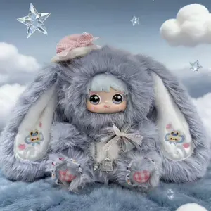 Sanmi Starry Rabbit Dream 800% Collectible Figurine Sealed Box Set - 7 Items (6 Base + 1 Hidden), Starry Glow Effect Gift