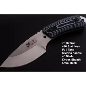 7" Fixed Blade Knife Hard Sheath Outdoor Camping Bushcraft Knife