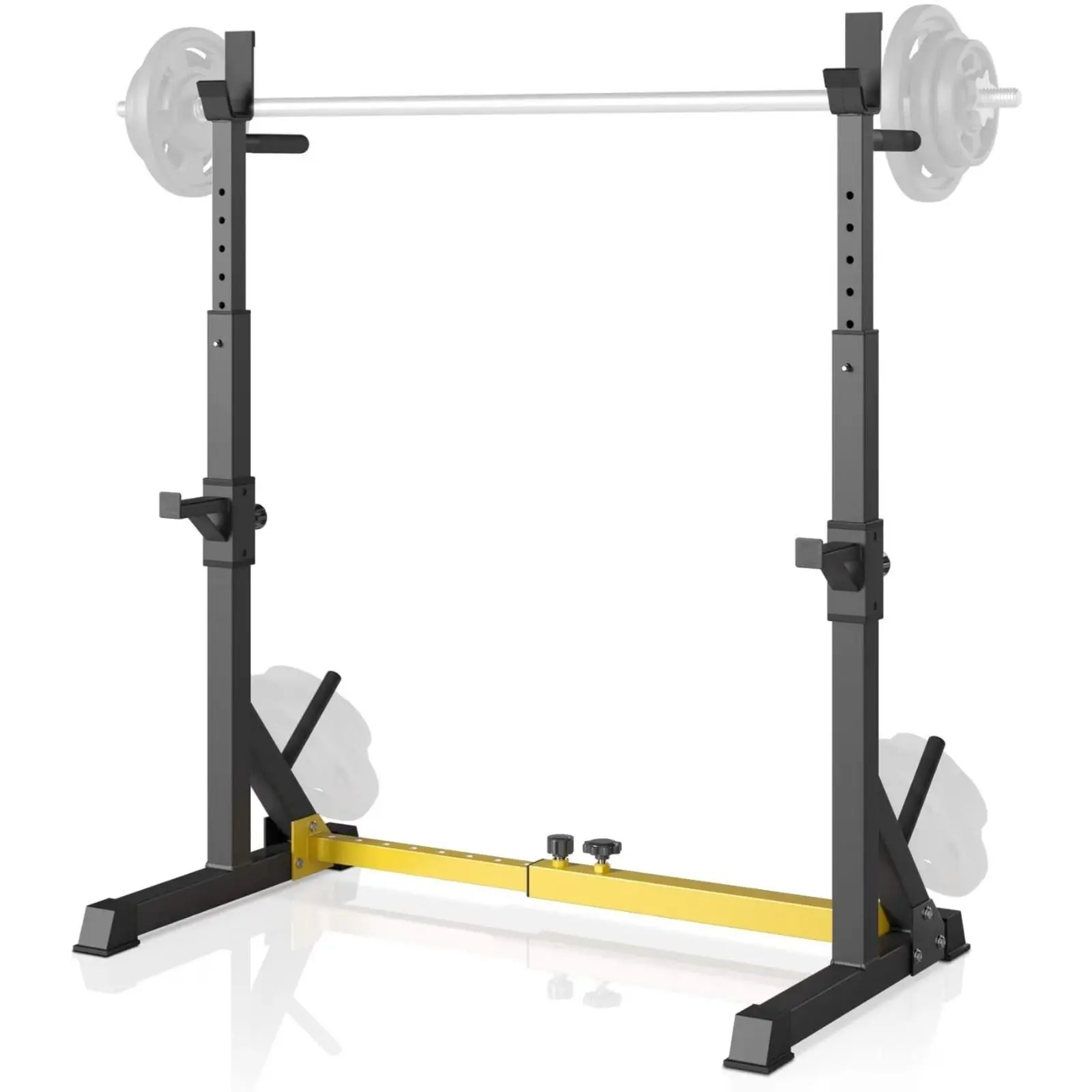 MAMIZO Adjustable Squat Weight Rack, Adjustable Dumbbell Rack with Storage, Heavy-duty Steel Frame, Home Gym Strength Training, Fitness Exercise, 570 LBS Capacity