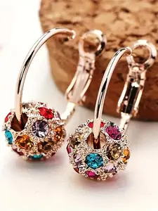 Elegant Rhinestone Decorated Dangle Earrings, Fashionable Jewelry for Women, Trendy All-match & Exquisite Jewelry for Birthday Gift, Chic Gorgeous Jewelry, High Quality Earrings