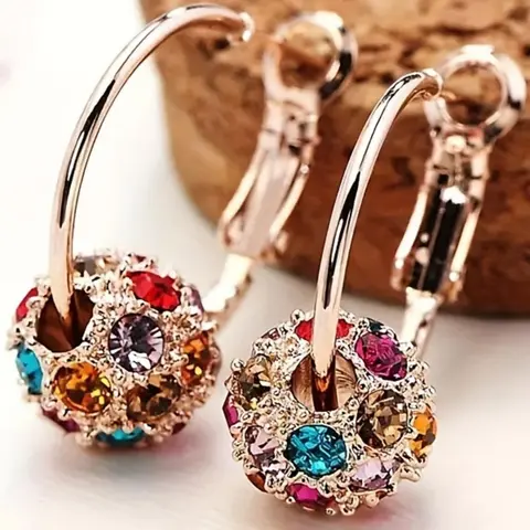 Elegant Rhinestone Decorated Dangle Earrings, Fashionable Jewelry for Women, Trendy All-match & Exquisite Jewelry for Birthday Gift, Chic Gorgeous Jewelry, High Quality Earrings