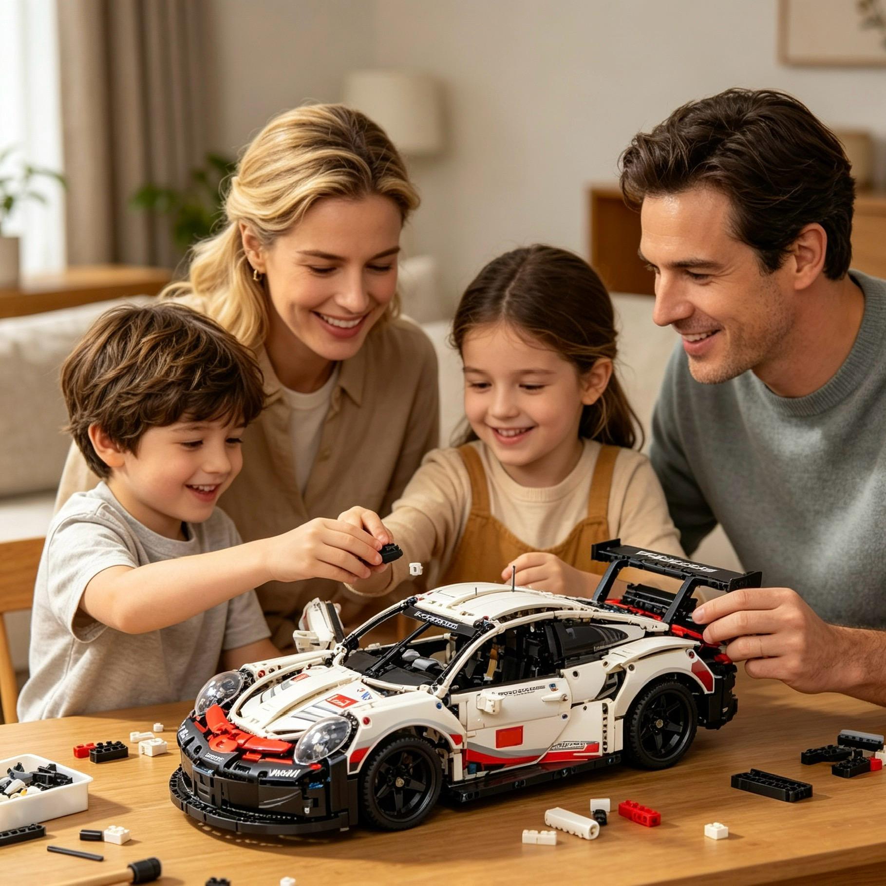 20 inches car building set, 1580 pieces, Race Car Model Kit - Building Set for Adults, Ages 18+ with Realistic Features - Gift for Birthdays #Summervibes