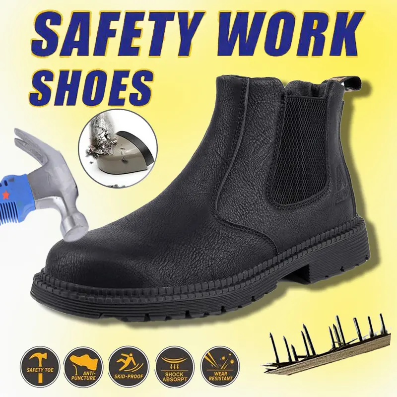 Delivery Driver Splash-proof Smash-proof Puncture-proof Breathable Safety Shoes All Weather Courier Protection Safety Work Shoes