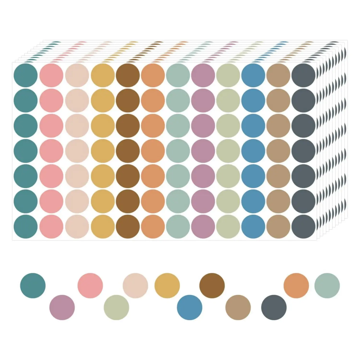 0.75 Inch Round Dot Color Coding Stickers (4200PCS, 25 Sheets) - Home & Classroom Decorative Labels for Fridge, Water Bottle Marking