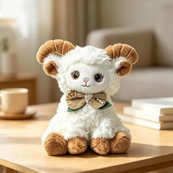 Retro bow sheep plush cottage home decoration