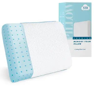 Mocassi Cooling Memory Foam Pillow, Gel-Infused Filling