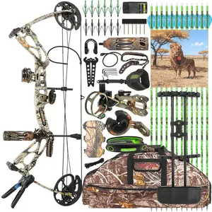 Composite bow set - Lightweight design - Portable and easy to carry - Adjustable from 0 to 70 lbs - Comfortable grip - Durable and sturdy - Suitable for professional beginners - Comes with a set of accessories
