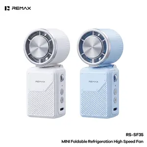 REMAX Foldable Mini Multi-Angle Adjustable Handheld High-Speed Semiconductor Cooling Neck Fan RS-SF35