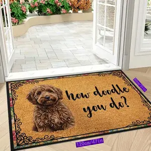 Poodle Welcome Mat, Bathroom Doormat, Kitchen Mat, Durable and Comfortable.