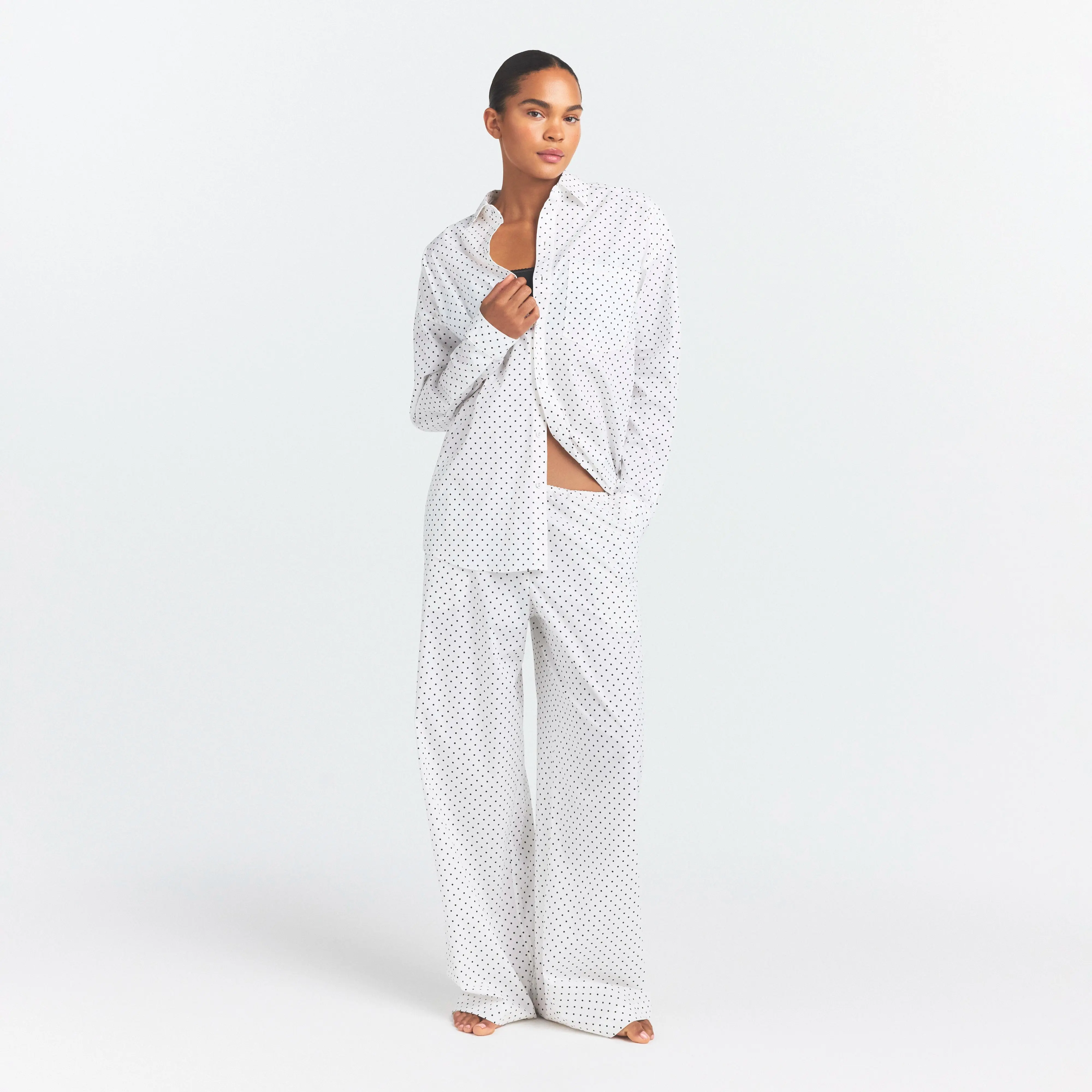 SKIMS COTTON POPLIN OVERSIZED SLEEP SET