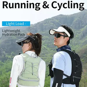 Lightweight Outdoor Trail Running Hydration Pack, Breathable Mesh Design with Elastic Expansion, Multi-Compartment Storage for Runners and Hikers