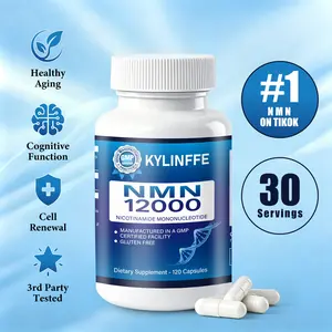KYLINFFE NMN 12000mg Capsules - NAD+ Precursor Supplement for Men's Health & Energy Support - 120 Count - Anti-Aging & Fitness Booster - Healthcare