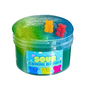 Blue Sour Gummi Bears Scented Jelly Slime