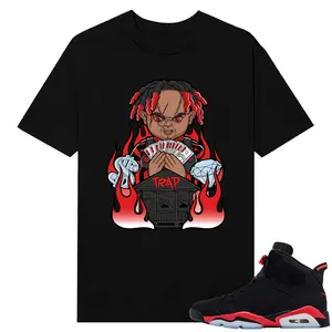 Unisex T-shirt To Match Sneakers Jordan 6 Reverse Infrared - Trap-Chucky. 100% Cotton for Casual Wear. Comfortable Summer Unisex T-Shirt to match Jordan Sneaker. Streetwear Style. urban outfitters