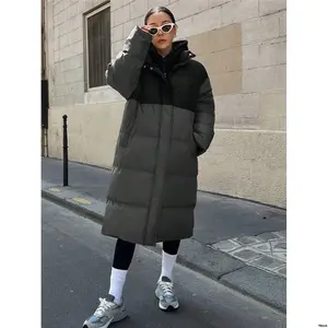 WinterCoatWomen WinterWomenClothes DAZYColorBlockHoodedPaddedCoat