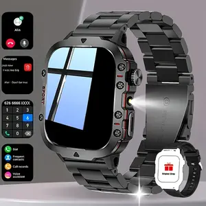 The Latest Sports Tracking Smartwatch Features A Full Touchscreen, Supports Wireless Calls and Text Messages, and Offers Functions Including Fitness Tracker, Alarm Clock, and Weather Updates. It Is Compatible with Android and IPhone.